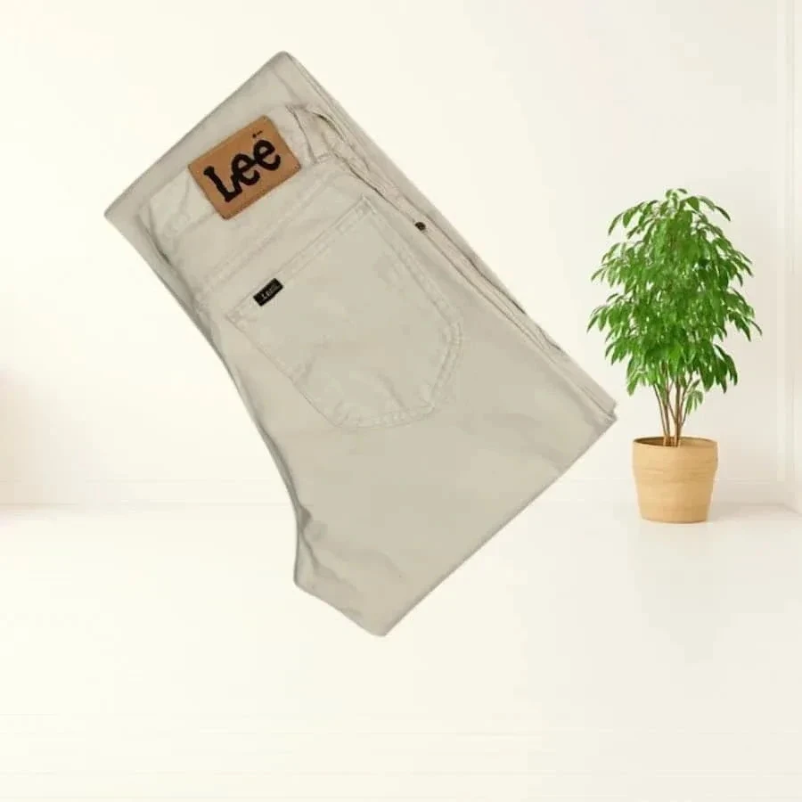 Jeans vintage y2k LEE - corte reto - cintura alta - 100% algodão - creme - novo T36 – photo 11